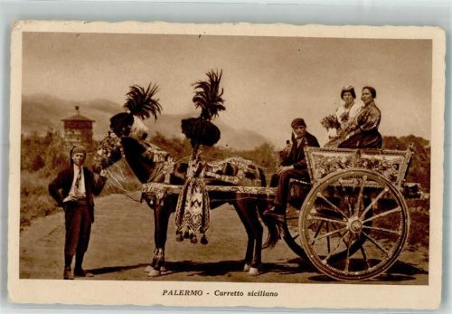 Palermo Tracht Kutsche Karren