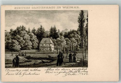 Weimar sign. Schütze Das Gartenhäuschen des Dichters im Jahre 1828