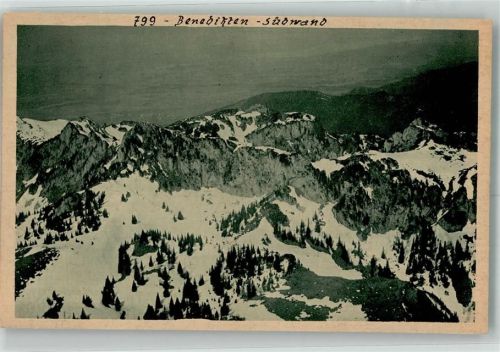 Benediktbeuern Fliegeraufnahme Winter Benediktenwand Flug-Postkarte