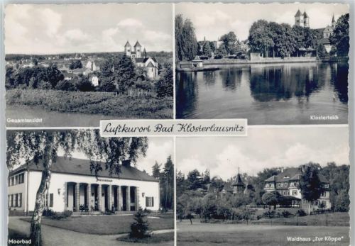 Bad Klosterlausnitz Kirche, Ortsansichtansicht, Klosterteich, Moorbad, Waldhaus Zur Köppe