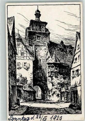 Rothenburg 1923 sign. Foerster, Willi Weißer Turm