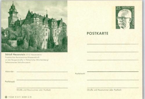 Neuenstein Ganzsache No.D 2/11