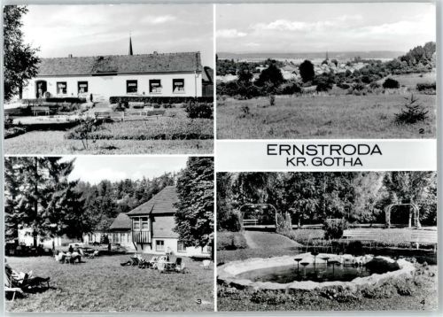 Ernstroda Geschäft Konsum-Einkaufszentrum, FDGB-Erholungsheim Otto Heller, Springbrunnen