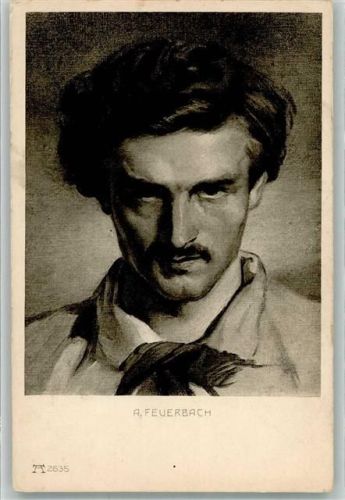 Selbstbildnis von Anselm Feuerbach Verlag Ackermann Nr. 2635