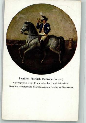 1925 Serie 1 Nr. 1 Postgeschichte in Bayern Postillon von Franz von Lenbach