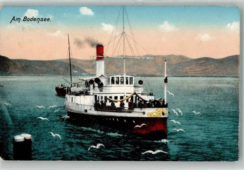 1914 Raddampfer Ottmar Zieher Heliecolorkarte