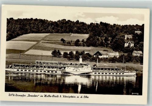 Halberstadt D.S.U. Raddampfer Dresden b. Königstein
