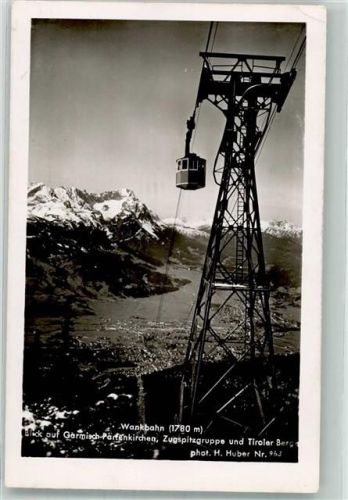 Garmisch-Partenkirchen Wankbahn oberhalb des Ortes mit Zugspitzgruppe Fotograf Hans Huber Hünengräber Wank-Haus
