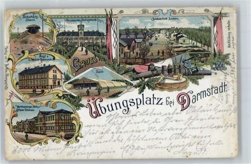 Darmstadt Übungsplatz mit Funktionsgebäuden