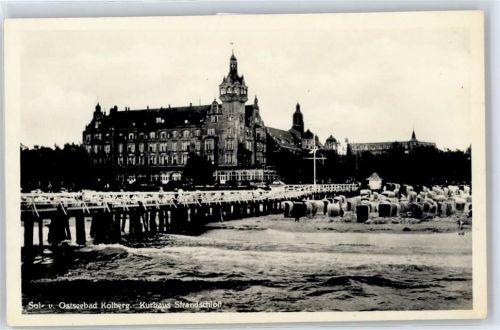 Kolberg Kurhaus Strandschloß, Seebrücke, Strand