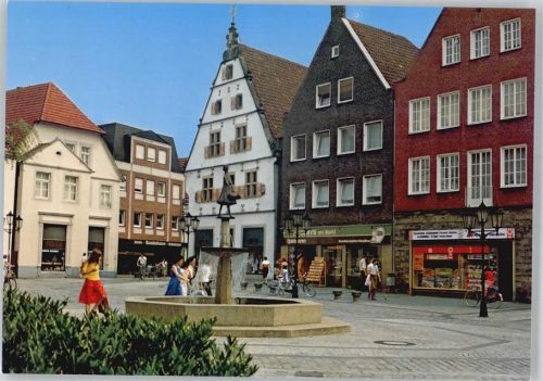 Rheine Marktplatz, Brunnen, Geschäft