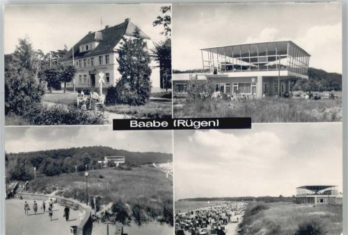 Baabe HO- GASTSTÄTTE Inselparadies, Strand, HO- GASTSTÄTTE Am See, Erholungsheim Haus Granitz