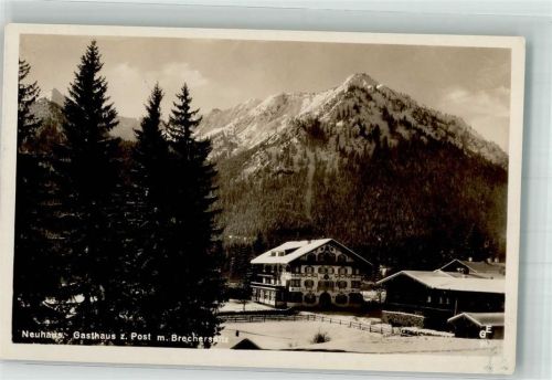 Neuhaus Winter Gasthaus zur Post m. Brecherspitze