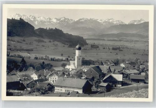 Rettenberg Kirche, Ortsansicht, Alpenpanorama