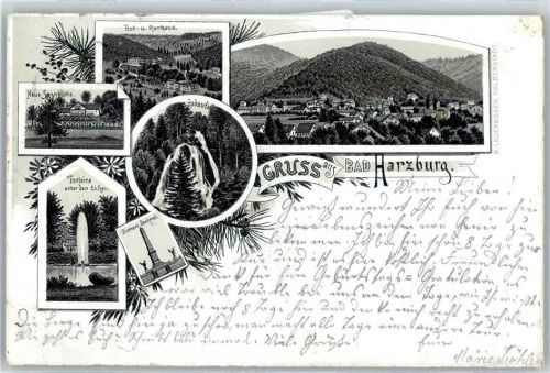 Bad Harzburg Kurhaus, Neue Sennhütte, Fontaine unter den Eichen, Radau-Wasserfall, Bismarck-Denkmal