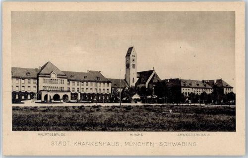 80331 W8000 Schwabing - Hauptgebäude, Kirche, Schwesternhaus