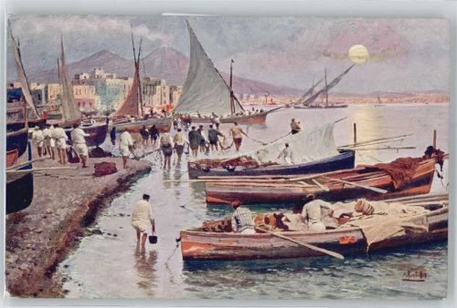 Napoli Künstlerkarte, Hafen