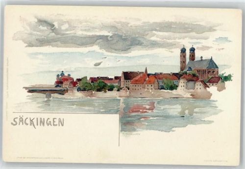 Bad Säckingen Künstler-Karte