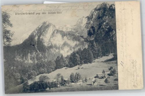 Berchtesgaden Alpenwirtschaft Vorderbrand mit Blick gegen hohen Göll