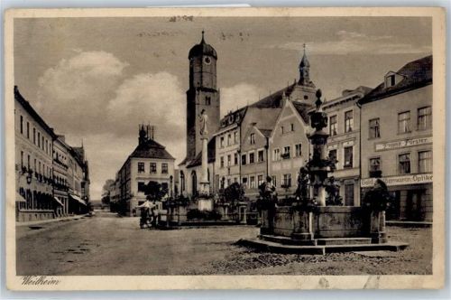 82362 W8120 Weilheim i. OB - Hauptplatz, Brunnen