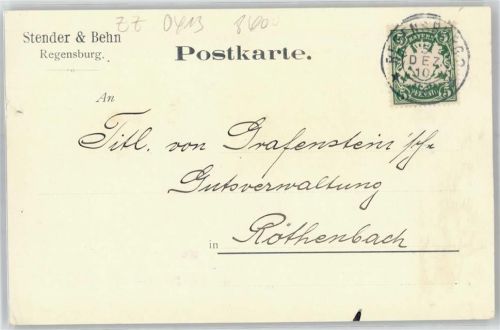 Regensburg Geschäftskorrespondenz, Firma Stender & Behn