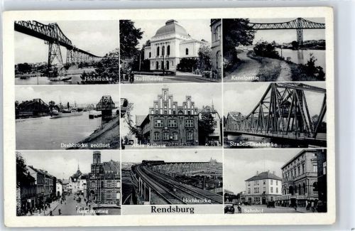 Rendsburg Hochbrücke, Stadttheater, Kanalpartie, Drehbrücke, Altes Rathaus, Jungfernstieg, Bahnhof