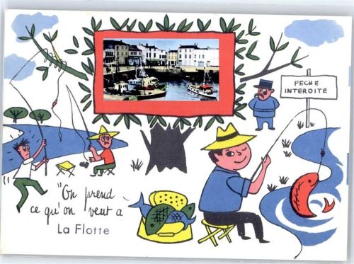 La Flotte Leporello, Angler, Humor Angeln, Hafen