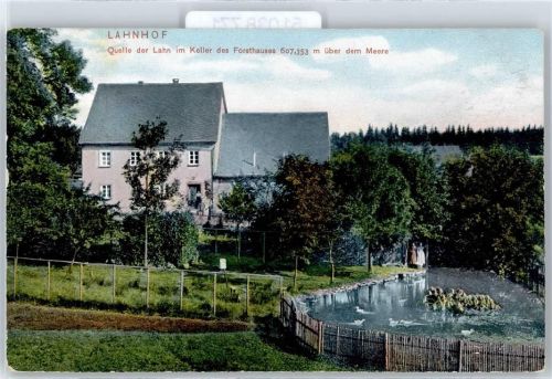 Nenkersdorf Quelle der Lahn im Keller des Forsthauses, Lahnhof