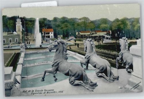Brüssel Leporello, Vue de la Grande Terrasse, Exposition 1910