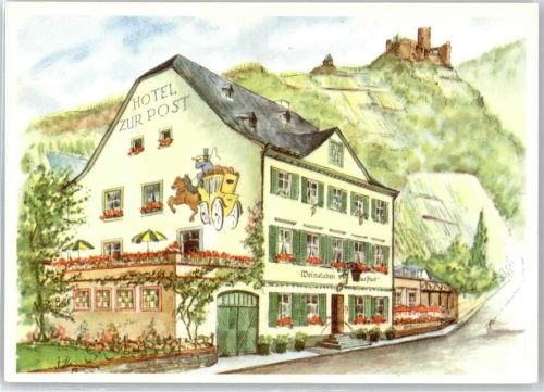 Bernkastel Künstlerkarte, Hotel und Weinstuben Zur Post