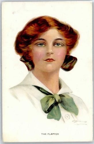 The Flapper, Künstler-Karte signiert