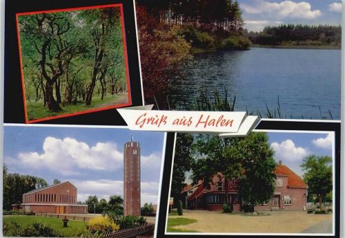 49685 W4593 Halen , Gem Emstek - Kirche, Gasthaus Zum Dorfkrug
