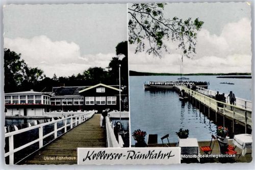 23701 W2420 Eutin Gebrauchsspuren Kellersee-Rundfahrt, Motorboot-Anlegebrücke, Hotel Uklei-Fährhaus