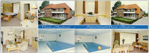Büsum Pension Haus Albatros, Schwimmbad, Klappkarte