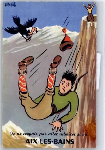 Aix-les-Bains Leporello , Bergsteiger Humor