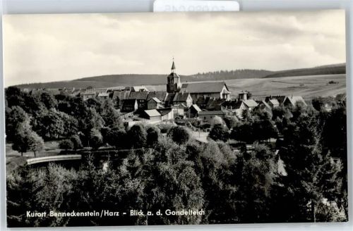 Benneckenstein Blick auf den Gondelteich, Kirche