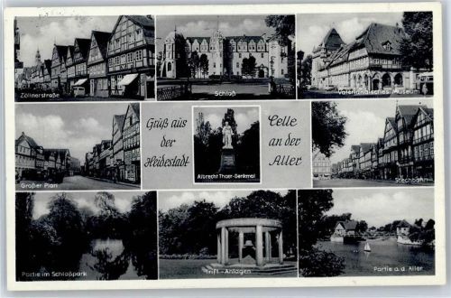 Celle Schloss, Albrecht Thaer Denkmal, Trift Anlagen, Zöllnerstrasse
