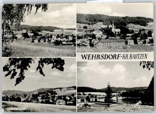 Wehrsdorf Blick zum Steinberg, Schwimmbad