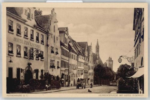 Rothenburg Herrenstraße mit Hotel Eisenhut