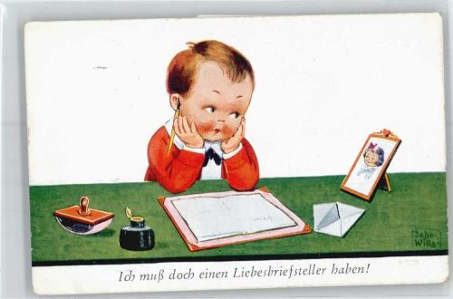 Brief schreiben , Tinte und Feder