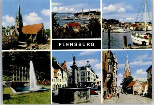 Flensburg Kirche, Hafen, Brunnen