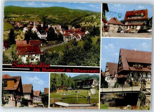 Sasbachwalden Teilansicht, Ortspartien, Spielplatz