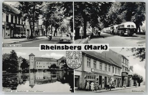 Rheinsberg Teilansichten, Strasse der Jugend, Schloss, Mühlenstrasse