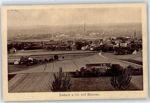 Simbach Kirche, Ortsansicht, Simbach und Braunau