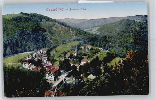 Treseburg Ortsansicht, Bodetal, Harz AKU1