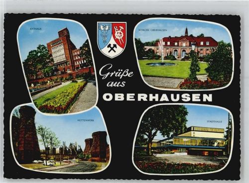 46045 W4200 Oberhausen , Rheinl - Rathaus, Hüttenwerk