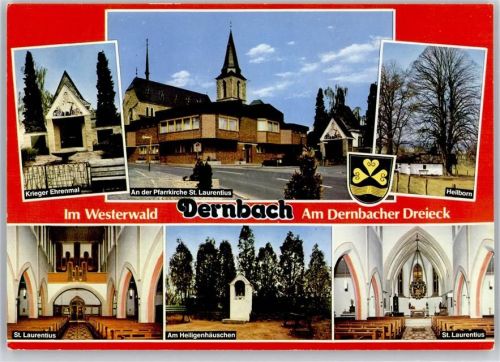 Dernbach Krieger-Ehrenmal, Heilborn, Wappen, Pfarrkirche St. Laurentius, Am Heiligenhäuschen