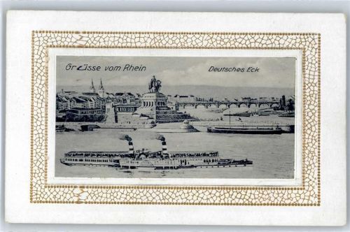 Koblenz Leporello, Denkmal Kaiser Wilhelm I. am deutschen Eck, Schiff