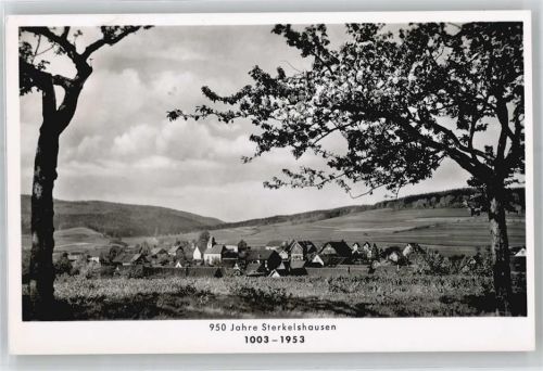 36211 W6445 Sterkelshausen - Kirche, Ortsansicht