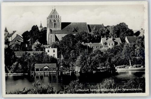 17279 O2093 Lychen - Stadtansicht mit Johanniskirche